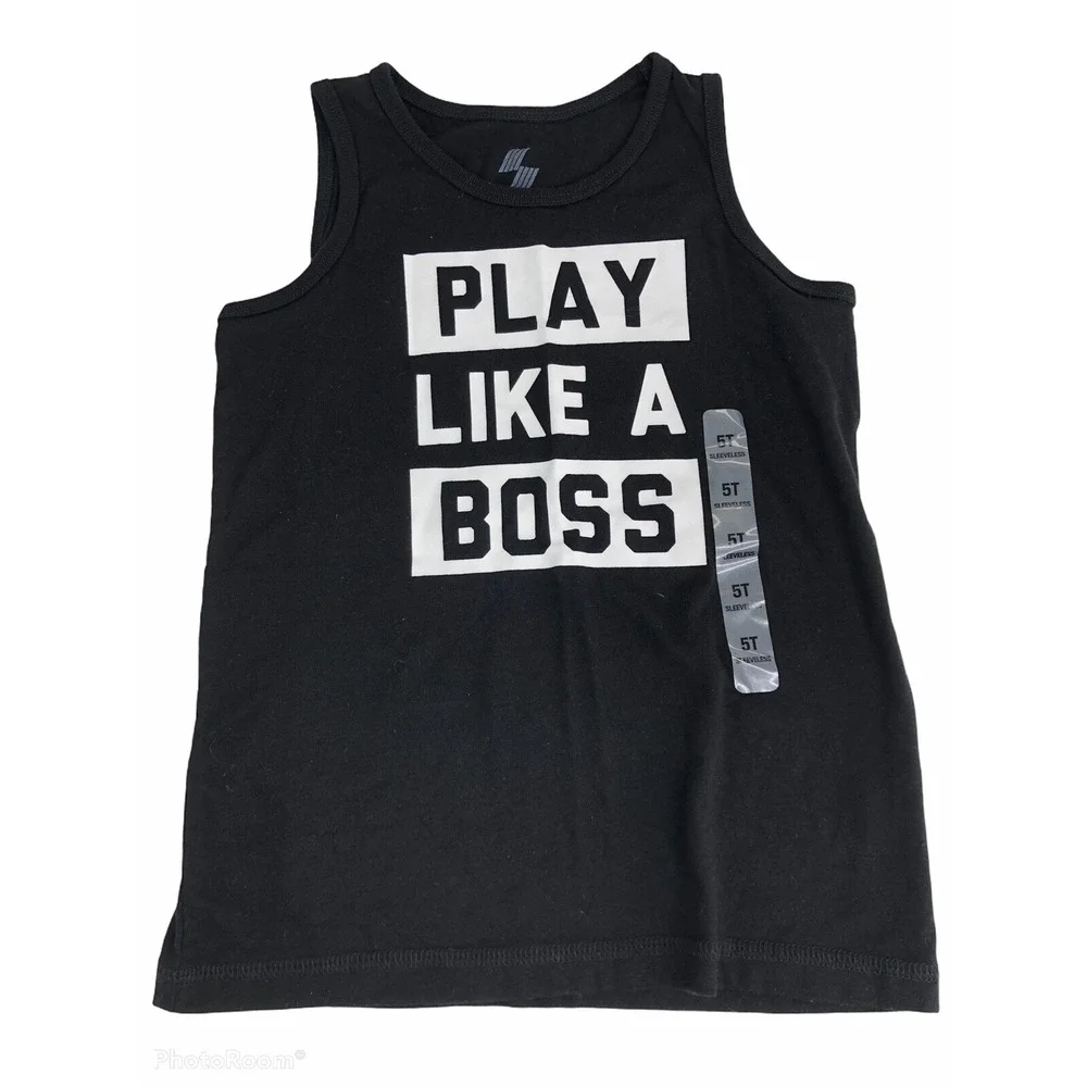 The Children's Place Sport Tank Top Boy's Size 5t Play‎ Like A Boss NEW